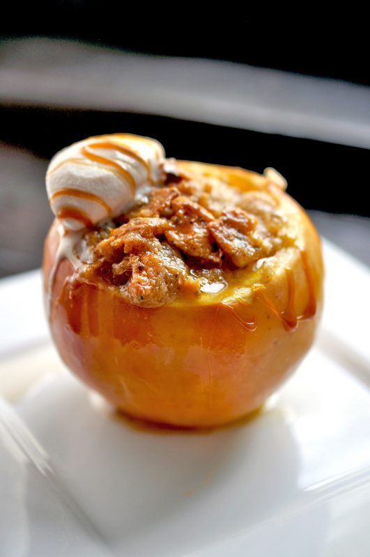 Topped with a scoop of your favorite vanilla ice cream or gelato, these baked apples will wow a crowd with their apple spice deliciousness.
