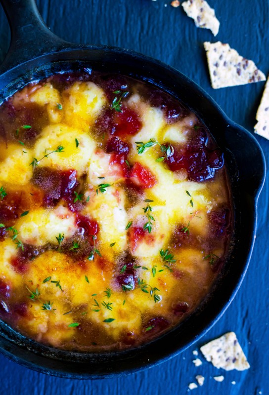 Sweet and tart cranberries combine with sharp white cheddar for the perfect holiday appetizer.