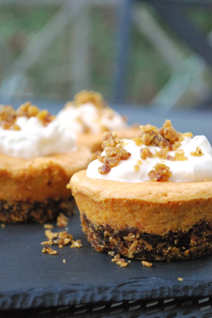 Not only are these mini sweet potato cheesecakes adorable, they are delicious and a better-for-you dessert option!