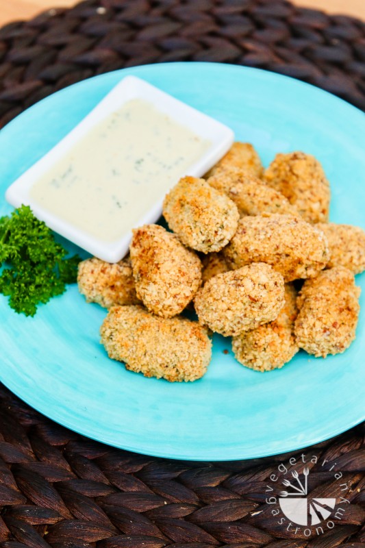 Dip it good! These slightly spicy cauliflower tots are way better paired with a cool ranch dipping sauce.