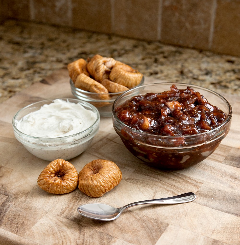 Lightly whipped cream cheese is spiked with warm and earthy cardamom to accent these sweet and spiced plum and fig chutney. Perfect for your holiday table!