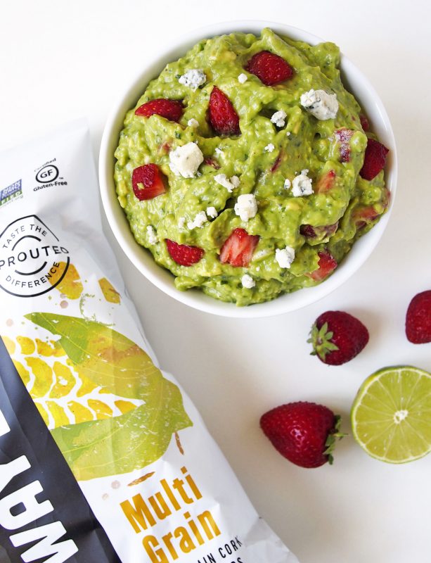 Up your brunch game with this strawberry and blue cheese guacamole recipe.