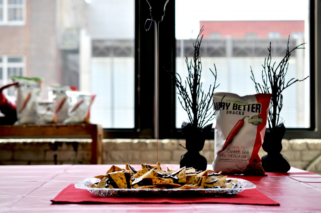 Sweet chili chips + chocolate drizzle = surprisingly delicious. For reals.