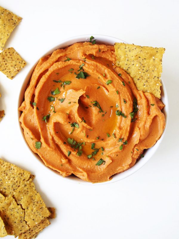 Dip it good. Sweet Potato chips and roasted red pepper hummus are a way better pair.