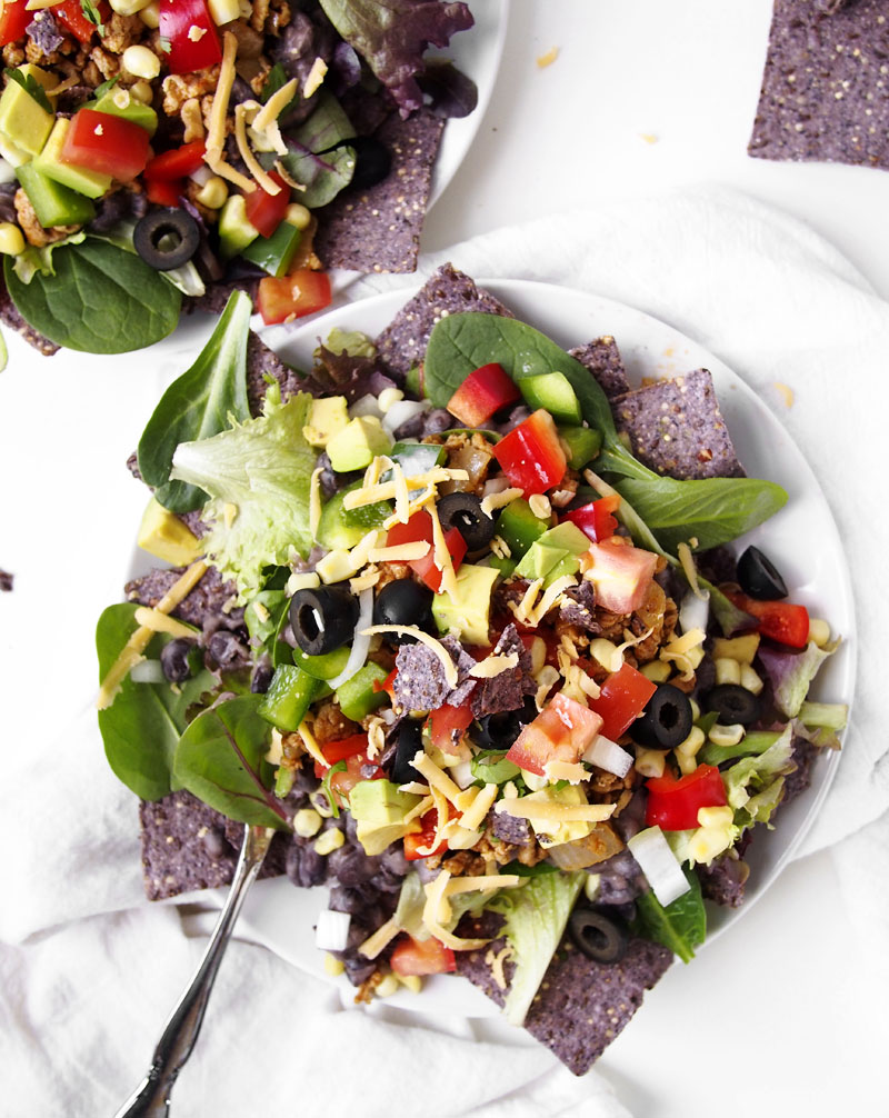 We're making Taco Tuesday way better with this light and healthy chicken taco salad recipe.