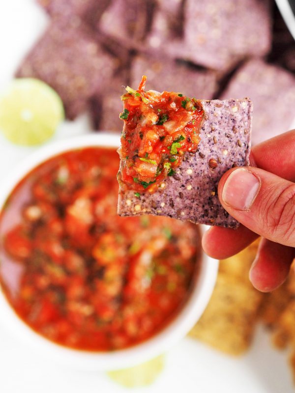 Dippin' again and again into this way better than basic fresh tomato salsa recipe!