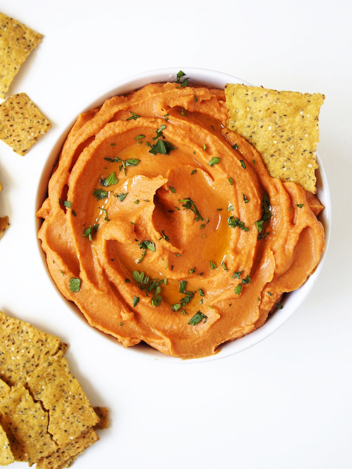 Roasted Red Pepper Hummus - Way Better Snacks